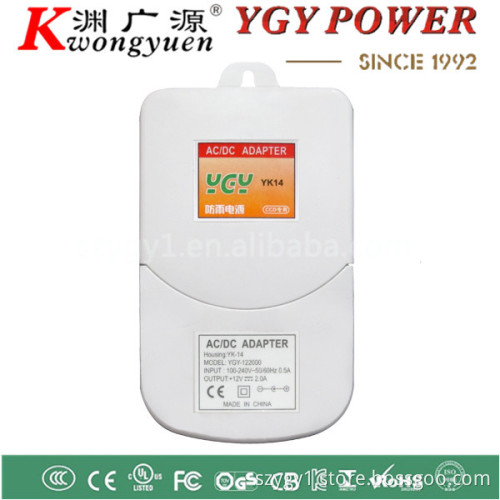 AC DC waterproof adapter 18W Surveillance Power Supply with white colour,used for CCTV Camera,LED light